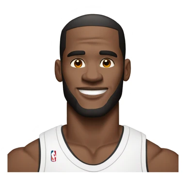 Le Bron James in plain white tanktop sticker