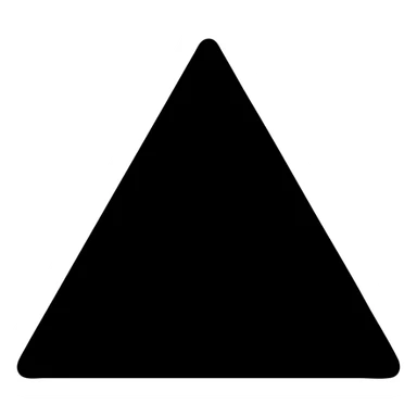 solid green triangle icon, simple geometric shape, no outline sticker