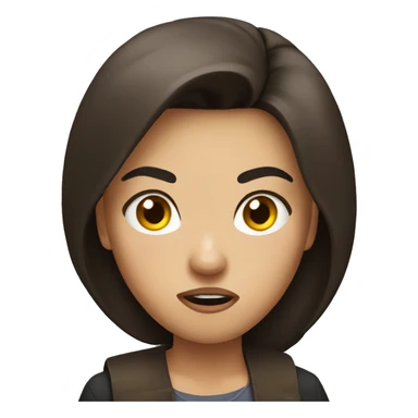 Brunette angry  sticker