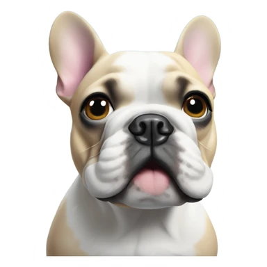 French bulldog with head peeping out of 2 feet of snow sticker