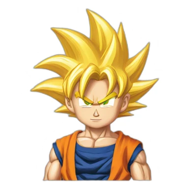 goku turning super saiyan sticker