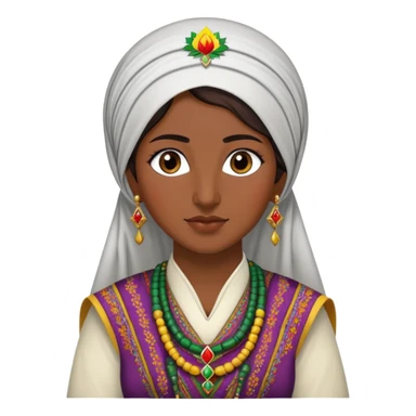 Kurdish woman with traditional clothing sticker