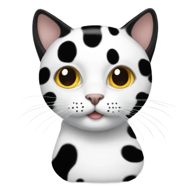 Cat with black and white spots sticker