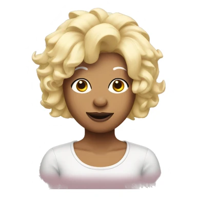 pig with blonde wig sticker