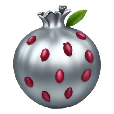 Silver pomegranate sticker