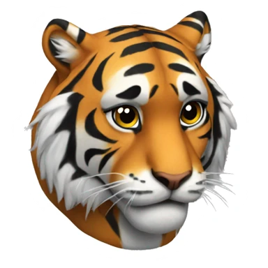 tiger with yeah pose sticker