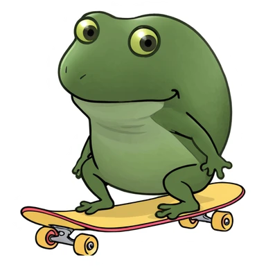 A long board that’s also a pickle sticker