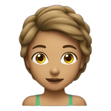 the girl is swimming sticker