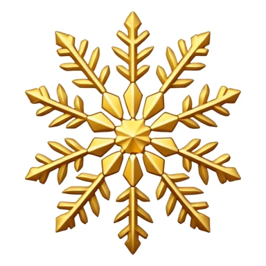 Gold snowflake sticker