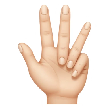 Little finger up and all the others are down with the thumb holding them. sticker