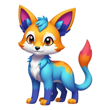 colorful anthro fursona Fakemon sticker
