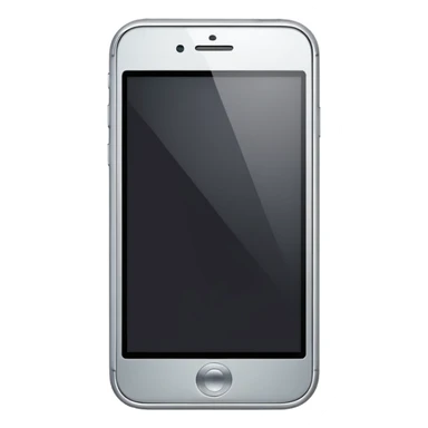 simple smart phone with a blank screen as an ios emoji sticker