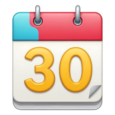 CALENDAR EMOJIS WITH NUMBER 30 sticker
