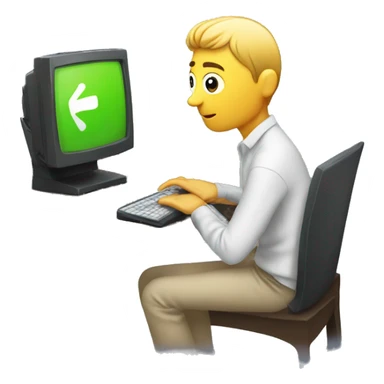 a person watching a video on the computer for 24 hours sticker