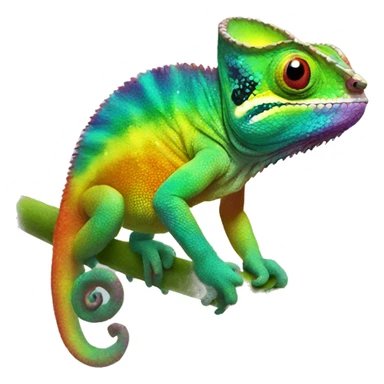Rainbow Chameleon sticker