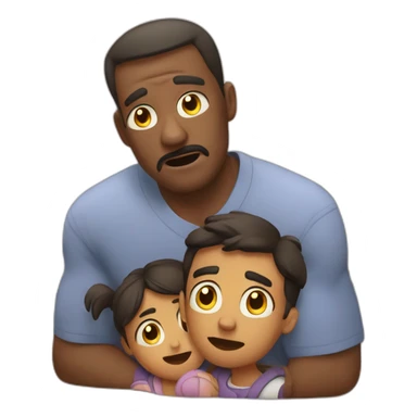 Dad protect his family in he's shocked sticker
