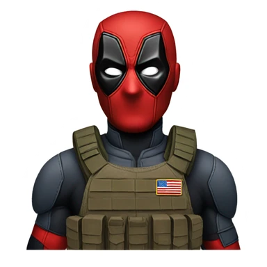 Deadpool as a USA soldier sticker