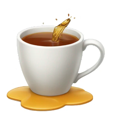 cup of tea spilling sticker