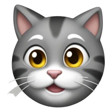 exciting cat  sticker