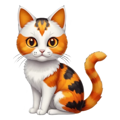 small tortoiseshell cat. amber eyes. full body. 0% white  sticker