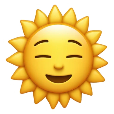 a round profile image that incorperates a emoji and a sun sticker