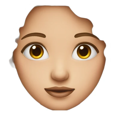 blushing woman with heart pupils sticker