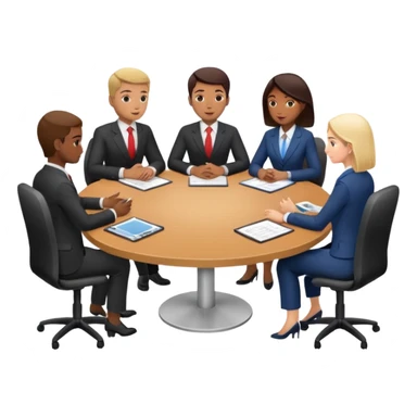 Group of person discuss in a round table  sticker