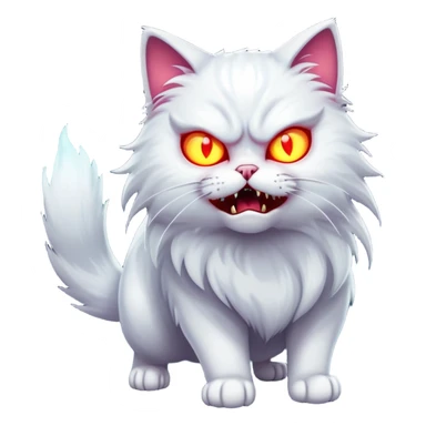 terrifying insane cat sticker