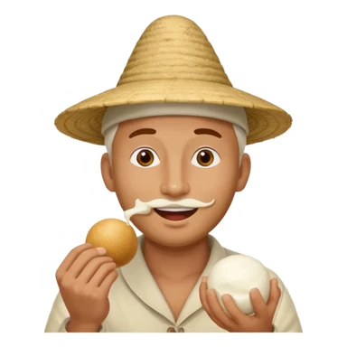 some guy eating 1kg of mozzarella, make it nepalese sticker