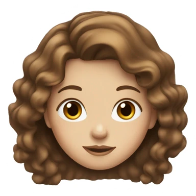 girl with blue eyes and brown wavy hair sticker