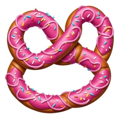 pink pretzel sticker