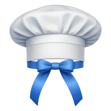 chef's hat with a blue ribbon sticker