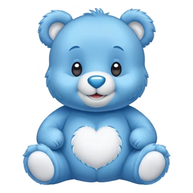 Blue care bear emoji sticker