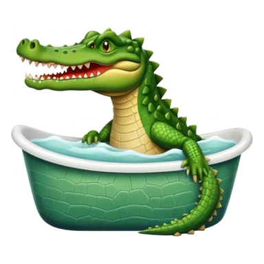 Crocodiles is showing in the bath tub sticker