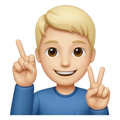 Smile face with middle fingers  sticker