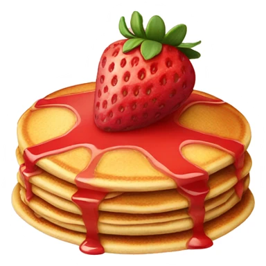 strawberry pancake sticker