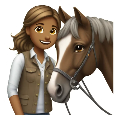 Girl with horse sticker