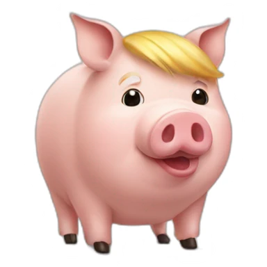 donald trump as a pig sticker