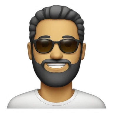 French dude with sunglasses and a trimmed beard sticker