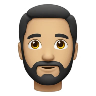 Handsome man with black hair and beard sticker