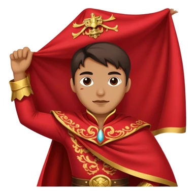 CSUN matador holding red fabric  sticker