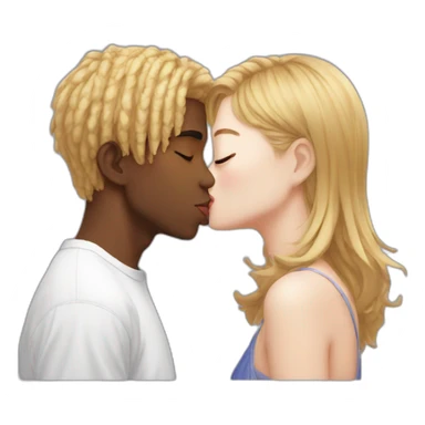 Black Guy Kissing Jeongyeon sticker