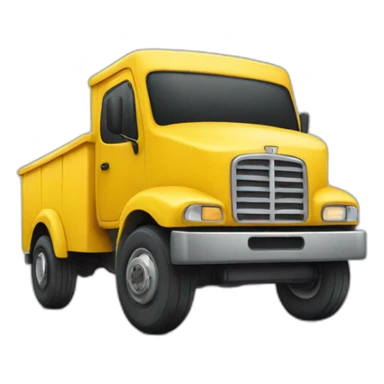 yellow delivery truck sticker