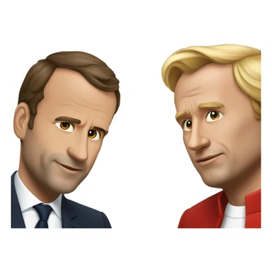 Macron vs poutine sticker