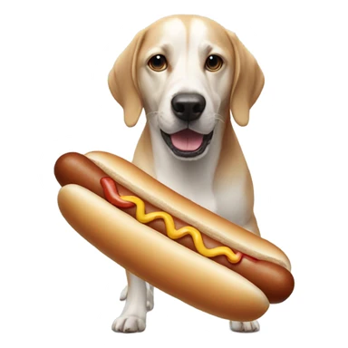 Dog w a hot dog suit sticker