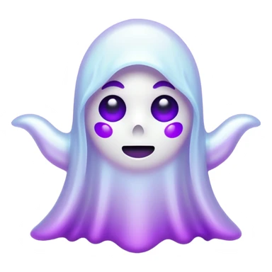 glitter cian and purple ghost sticker