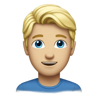 blond guy with blue eyes  sticker