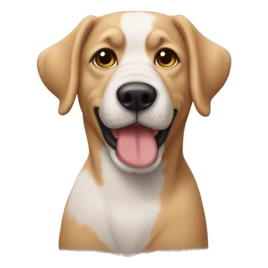 Un perro con cara de enojado sticker