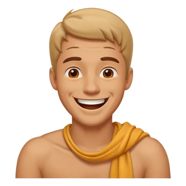 arms on neck laughing guy sticker