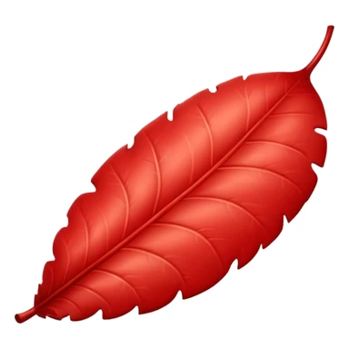 red oval leaf  sticker